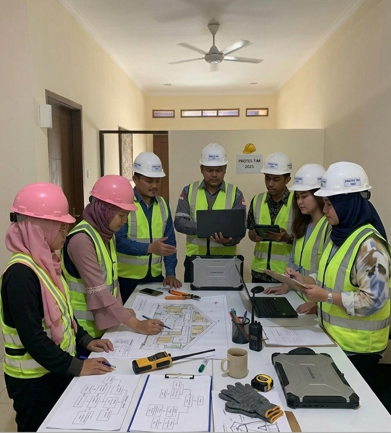 Tim teknis iConsultan untuk pengurusan PBG dan SLF